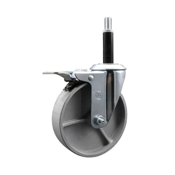 5'' Semi Steel Swivel 3/4'' Expanding Stem Caster Total Lock Brake